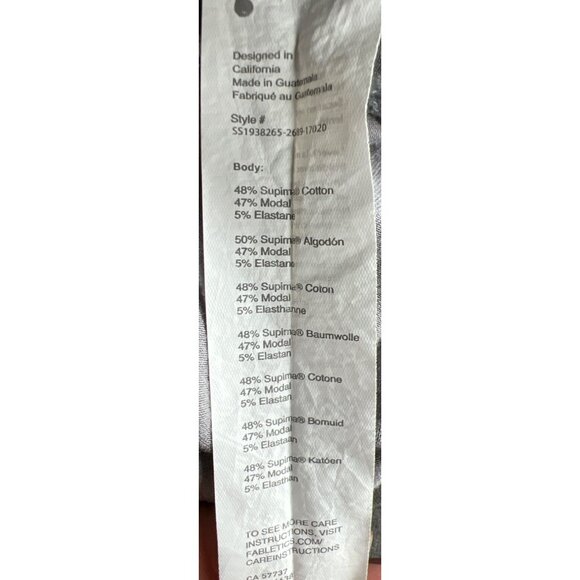 Fabletic Amy Short Sleeve Top Crew Neck Camo Shirt Size XS - Picture 7 of 7